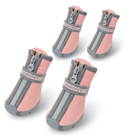 QUMY Small Breed Dog Boots - Pink