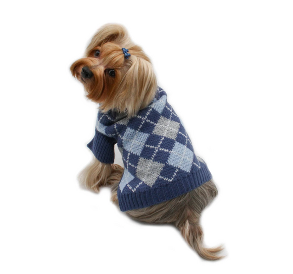 Blue Turtleneck Sweater For Dog | Le Pet Luxe