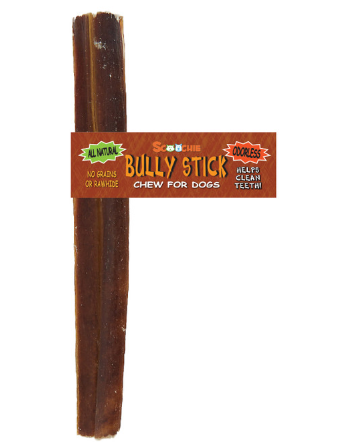 12 Inch Braided Bully Stick With Scoochie Cigar Band/UPC