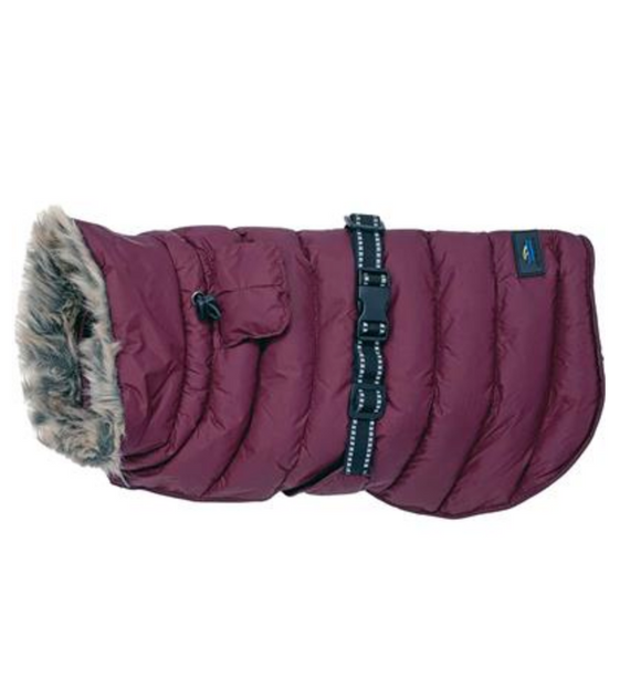 Alpine Puffer Coat - Burgundy