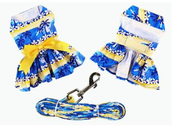 Catching Waves Dog Dress with Matching Leash