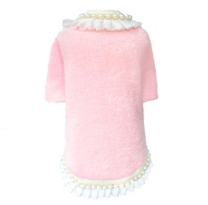 Dream Pearls Dog Sweater - Baby Pink