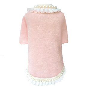 Dream Pearls Dog Sweater - Peach