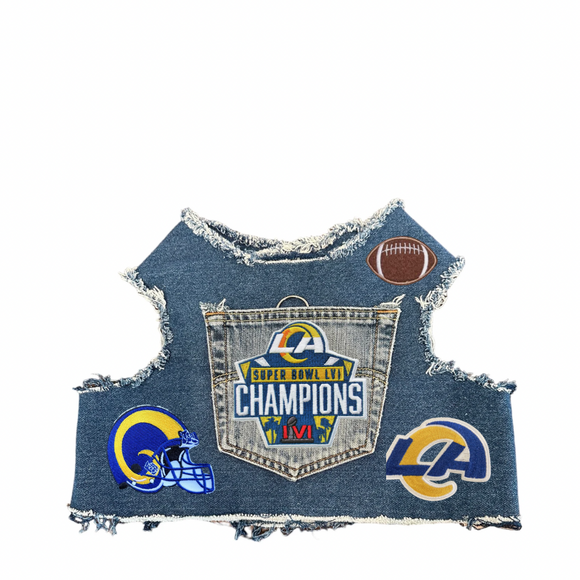 Rams jeans Football Harness | Le Pet Luxe
