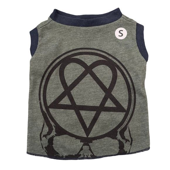  Upcycled Dog Tank - S- HIM HEARTAGRAM | Le Pet Luxe