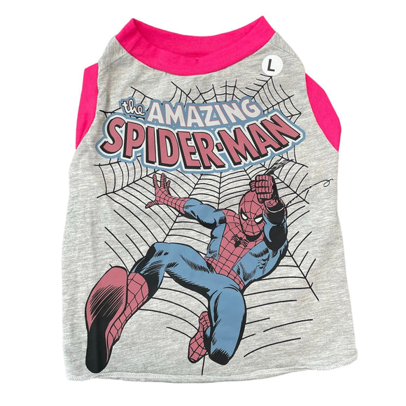 Quality Upcycled Dog Tank - L AMAZING SPIDEY | Le Pet Luxe