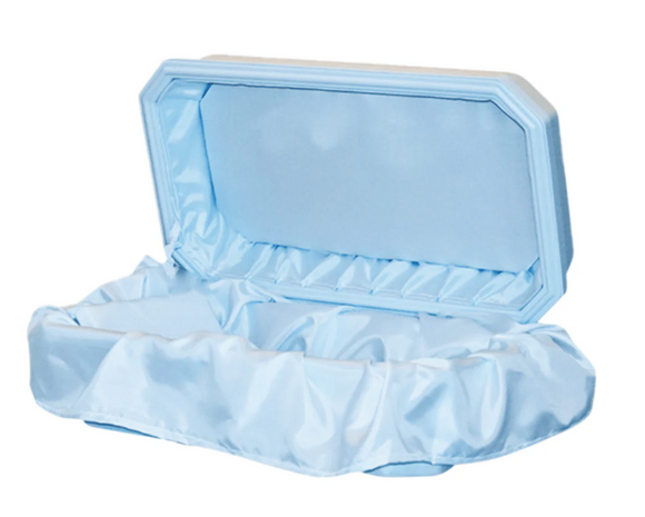 Platinum Pet Casket, Blue