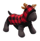 Red/Black Buffalo Moose Hoodie for Dogs