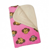 Double Layered Silly Monkey Fleece/Ultra-Plush Blanket - Pink