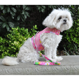 Cool Mesh Dog Harness Under the Sea Collection - Pink Hawaiian Floral