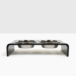 Smoke Grey Double Bowl Feeder | Options