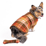 Rust Plaid Dog Coat