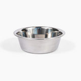 Stainless Steel Pet Bowl, Set of 2 - Silver