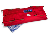Sweet Goodbye Cocoon® Eco-Friendly Soft Pet Casket - Burial & Cremation Ceremony Kit (Classic Cotton) - Red/Blue