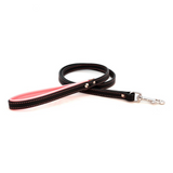 Best Padded Leather Leash Black & pink