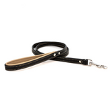 Top Padded Leather Leash - Black & Red| Le pet Luxe