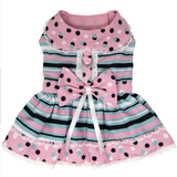 Dots - Stripes Harness Dress with Matching Leash