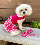 Best Pink Hibiscus Dog Dress
