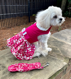  Pink Hibiscus Dog Dress