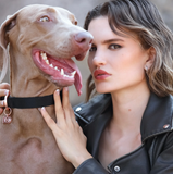 Dog Collar With Charm - Matte Black
