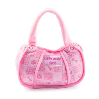 Pink Checker Chewy Vuiton Handbag