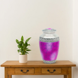 Brass Pet Urn - Pink