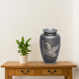 Brass Pet Urn - American Pride - Gun Metal