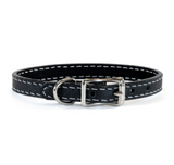 Tuscan Mini Leather Dog Collar - Black