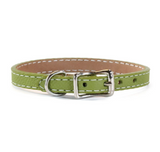 Tuscan Mini Leather Dog Collar - Slate Grey