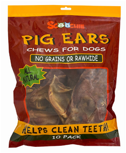 10 Pack Pig Ear in Printed Zip Lock Bag