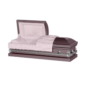 Steel Pet Casket - Orchid with Pink