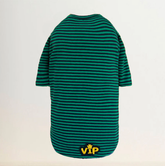 VIP Baby Dog Tee - Striped Green