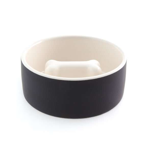 Slow Feeder Dog Food Bowl ~ Black - Le Pet Luxe