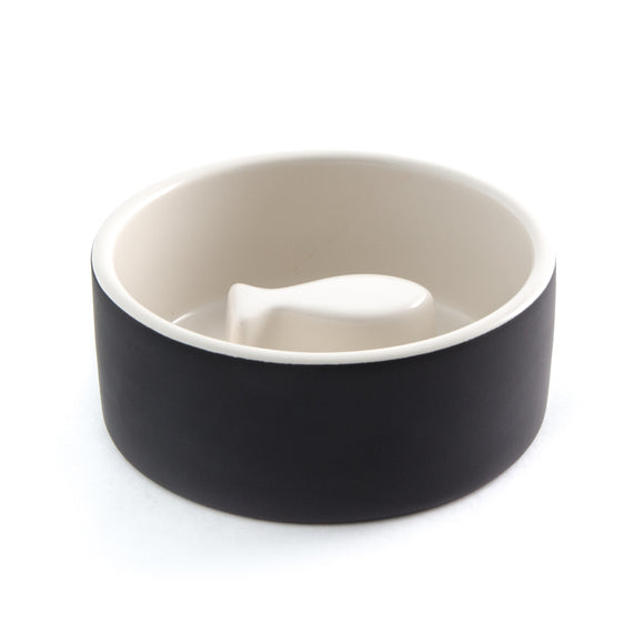 Naturally Cooling Cat (Fish) Food Bowl - Black - Le Pet Luxe