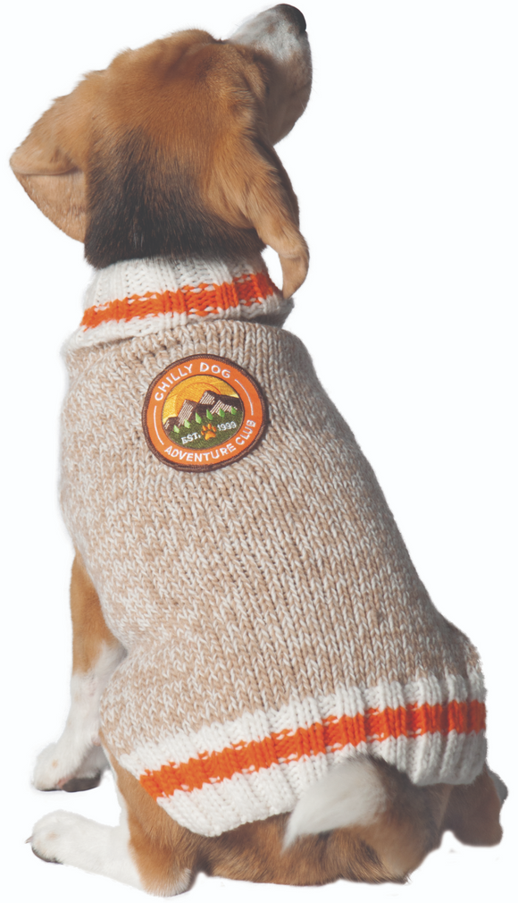 Adventure Club Patch Wool Dog Sweater - Le Pet Luxe