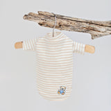 Baby Bear Girl Dog Shirt ~ Stripe Taupe - Le Pet Luxe