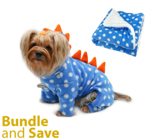 Blue with White Polka Dots with 20% OFF Blanket Bundles