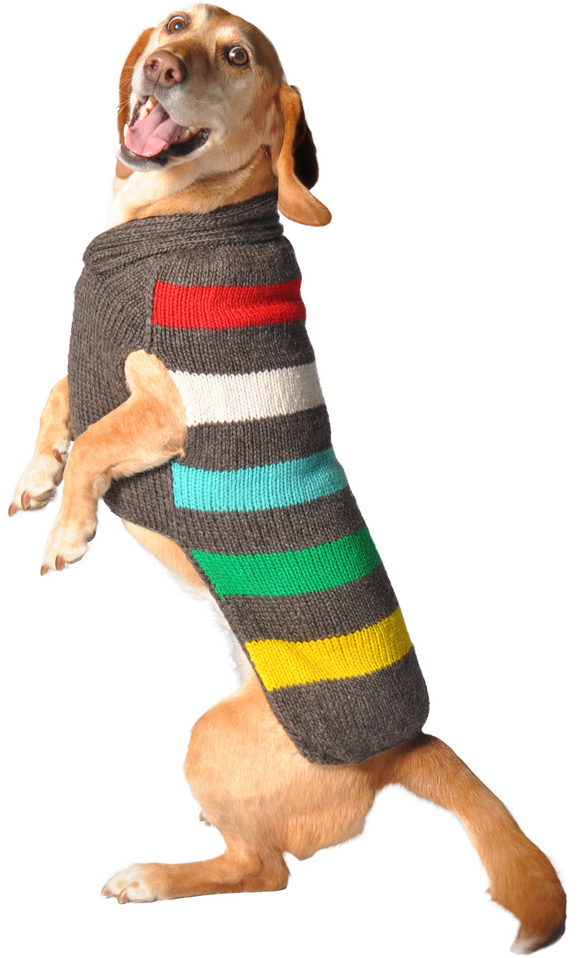 Classics ~ Charcoal Stripe Dog Sweater - Le Pet Luxe