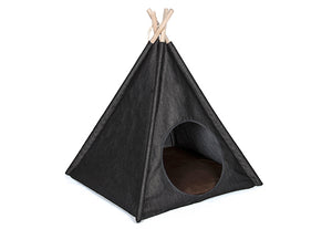Teepee Tent Pet Bed- Denim - Le Pet Luxe