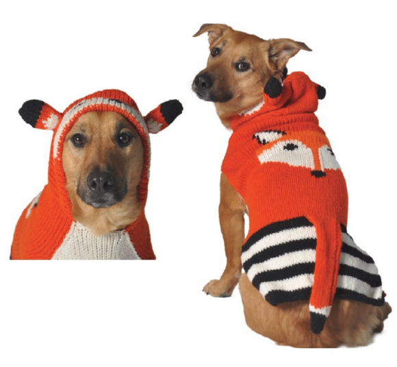 Characters ~ Foxy Hoodie Dog Sweater - Le Pet Luxe