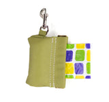 Leather Poop Bag Pouch - Yellow