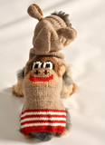 Characters ~ Hand Knit Wool Monkey Hoodie Dog Sweater - Le Pet Luxe