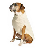 Cable knits ~ Natural Cable Wool Dog Sweater - Le Pet Luxe