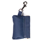 Leather Poop Bag Pouch - Turquoise