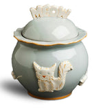 Cat Treat Jar - French Grey - Le Pet Luxe