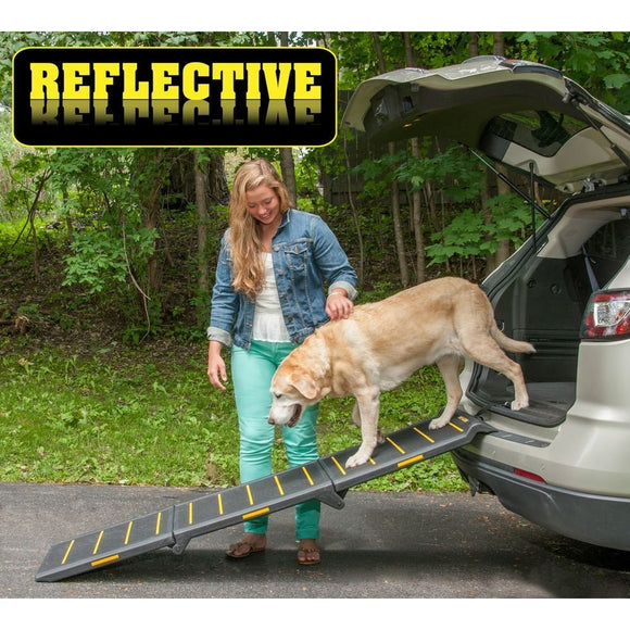 Tri-Fold Extra Wide Reflective Pet Ramp - Le Pet Luxe