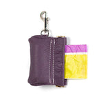 Leather Poop Bag Pouch - Pink