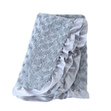 Baby Ruffle Dog Blanket ~ Silver - Le Pet Luxe