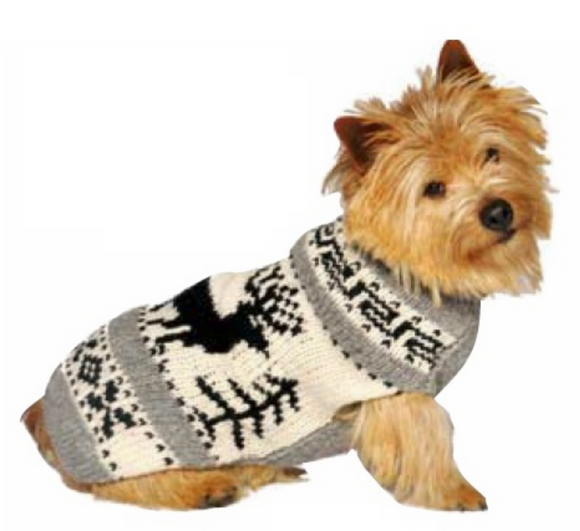 Apres Ski ~ Reindeer Shawl Dog Sweater - Le Pet Luxe