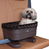 Bucket Seat Booster ~ Chocolate/Chocolate Swirl 20" - Le Pet Luxe